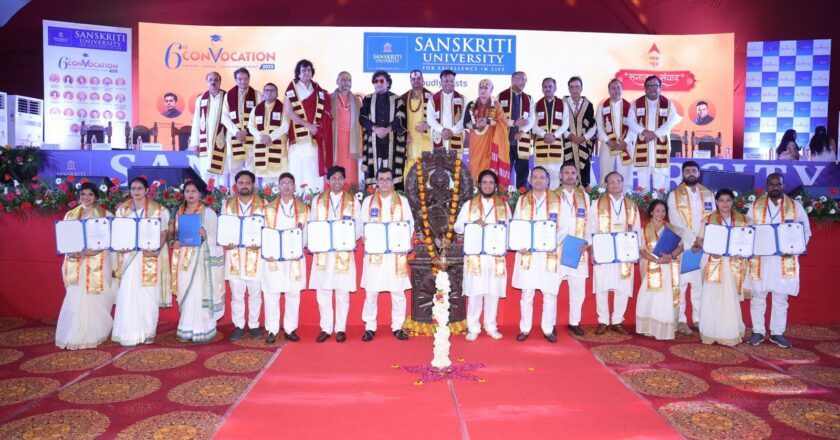Sanskriti University Hosts Grand Sixth Convocation; 2045 Students Awarded Degrees