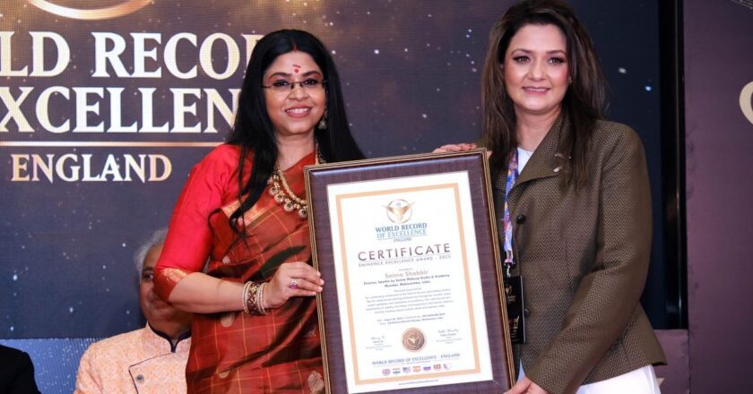 Dr. Sohini Sastri Felicitates 65 Eminent Personalities at the World Record of Excellence Award Ceremony in Mumbai