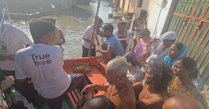 True Hope Foundation Becomes The First Crowdfunding Platform to Lead Flood Relief in Vrindavan with 18 Rescue Boats