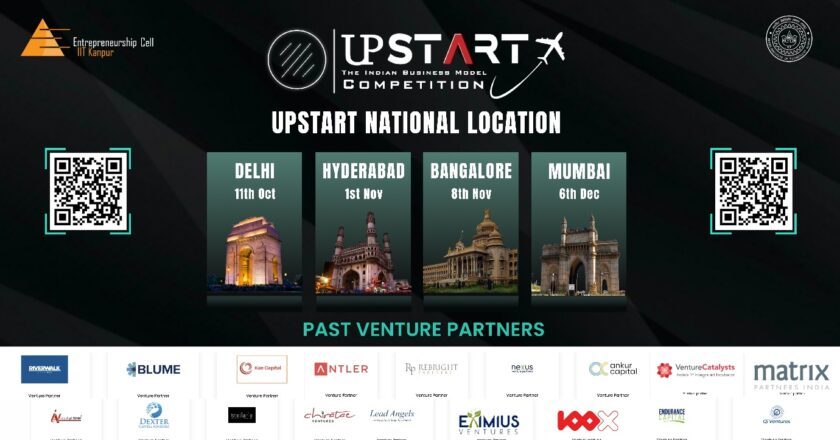 IIT Kanpur’s Entrepreneurship Cell Announces UpStart 2025: Flagship Pitching Event Across 4 Cities