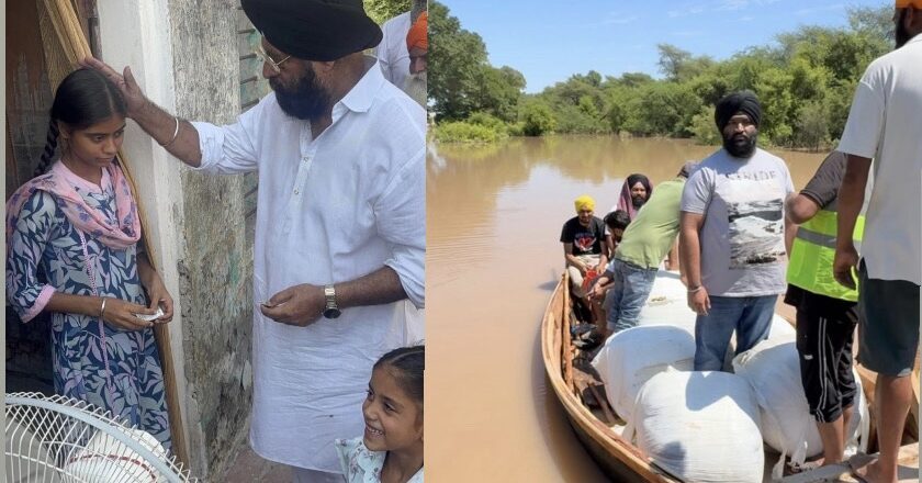 Mumbai Four Bunglows Gurdwara Extends Flood Relief Aid in Punjab under the Leadership of President Jaspal Singh Suri