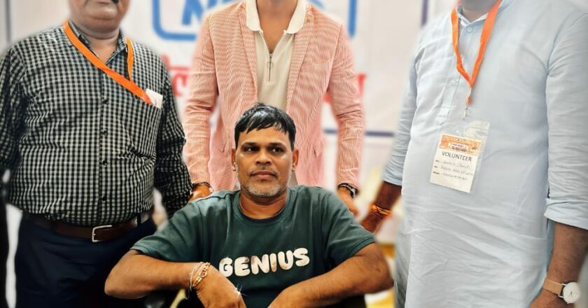 Jagrut Awatramani Honoured at Mega Health Camp Dedicated to PM Modi’s 75th Birthday