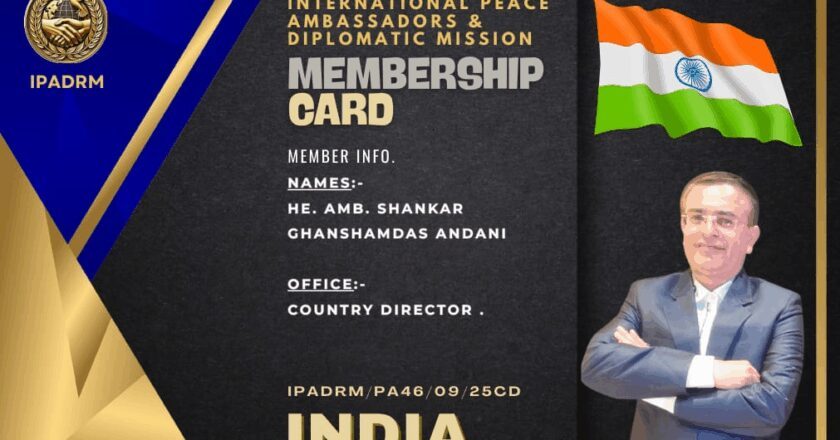 International Pen of Conscience Award 2025 Bestowed on Dr. Shankar Andani: A Beacon of Truth and Social Service