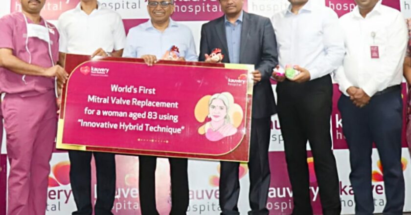 Kauvery Hospital Performs World’s First Breakthrough Transcatheter Mitral Valve Replacement on a High-Risk Elderly woman aged 83.