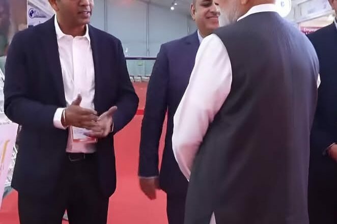 Prime Minister Narendra Modi Endorses Business on Wheels Innovation, visits and interacts with Noida based company: Azimuth Business on Wheels at the recently held UP International Trade Show 2025.