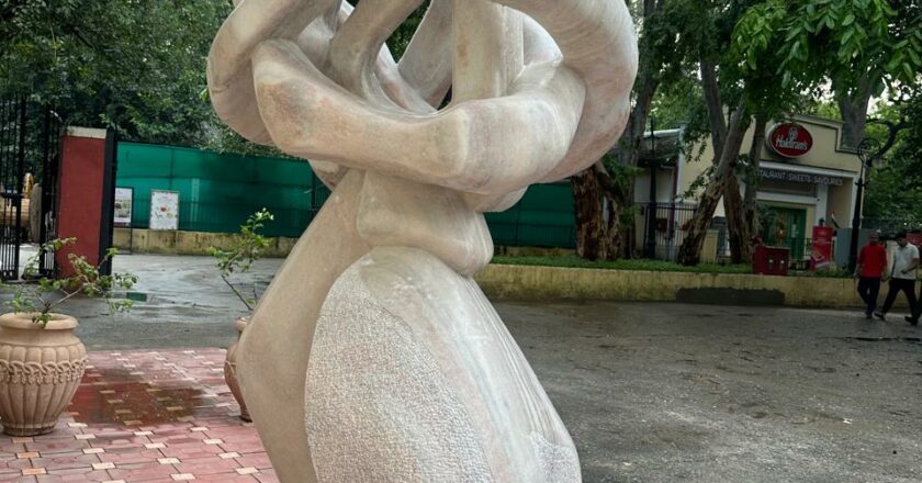 Artist Neeraj Gupta’s Makrana marble sculpture at Delhi’s Bikaner House generating curiosity