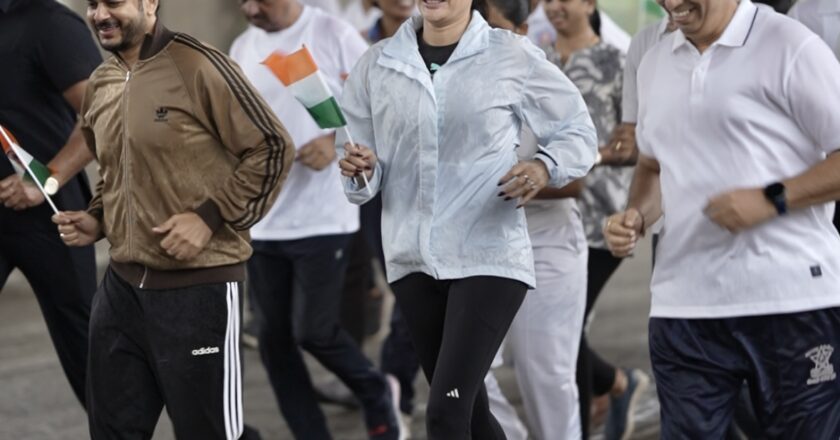 Actress Eesha Agrawal attended in the Run for Unity 2025, organized in honor of Sardar Vallabhbhai Patel