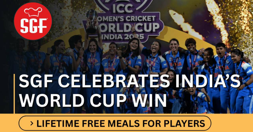 SGF India Celebrates Team India’s ICC Women’s World Cup 2025 Victory with Lifetime Free Meals for Players