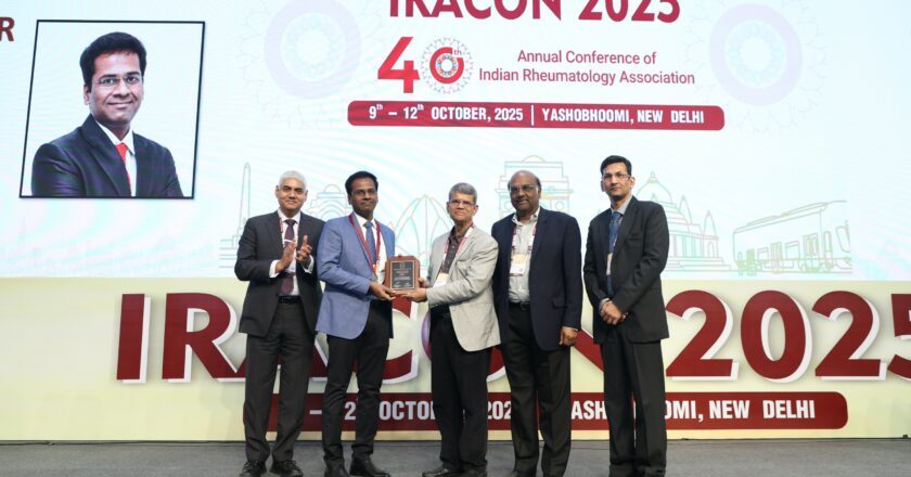 Rheumatologist from Kauvery Hospital Honoured with the Prestigious Kolkon Oration for Community Service