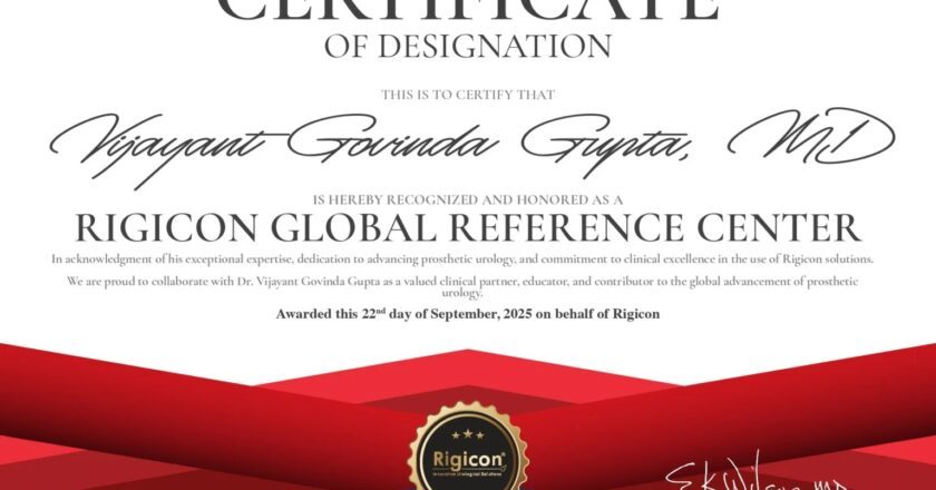 PIONEERING EXCELLENCE: Dr. Vijayant Govinda Gupta Becomes India’s First Ever Designated Rigicon® Global Reference Center