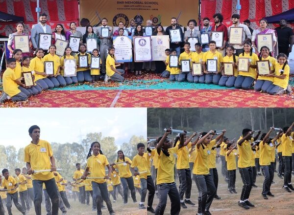 BNR Memorial School Creates Elite World Records in Karnataka’s Traditional Sword Dance