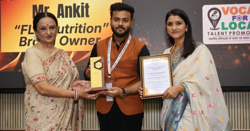 Ankit Singh Honored With Iconic Achievers Award for Delivering India’s Best Quality Wellness Products