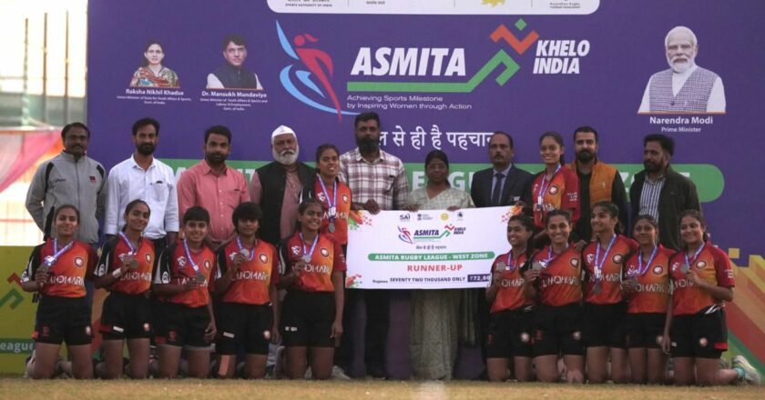Gujarat Lions Women’s Rugby Team Wins Silver Medal at Khelo India ASMITA Women’s West Zone National Tournament