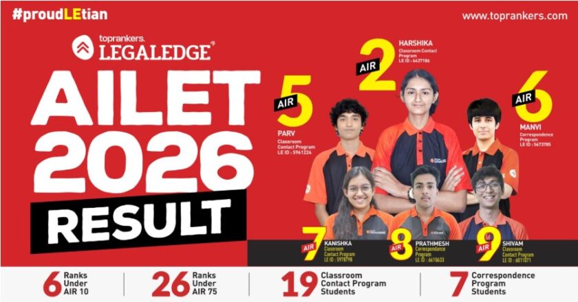 LegalEdge Delivers Big in AILET 2026: 6 Ranks in Top 10 & 26 Ranks in Top 75